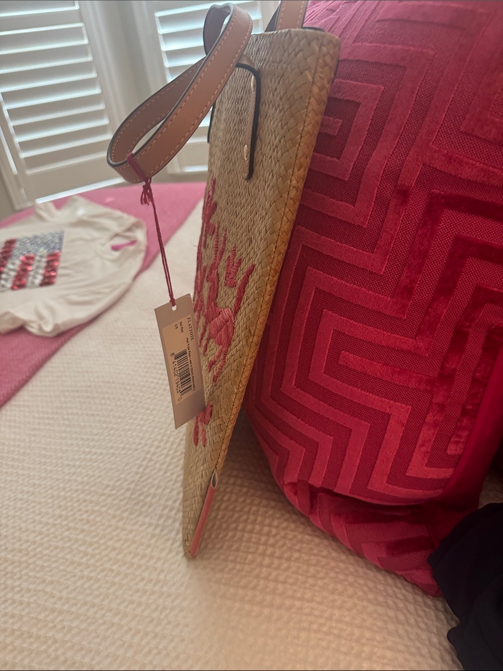 π΄NWT Frances Valentine; Flat Tote Palm Leaf - Picture 7 of 7